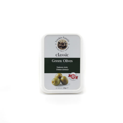Lyrakis Grüne Oliven Halkidiki mit weniger Salz 200 g