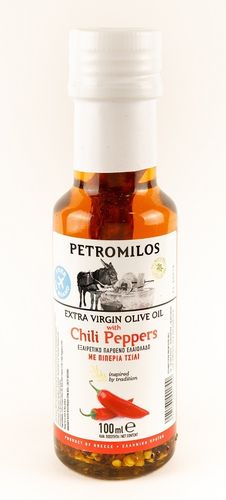 PETROMILOS Extra Natives Olivenöl mit Chili 100ml